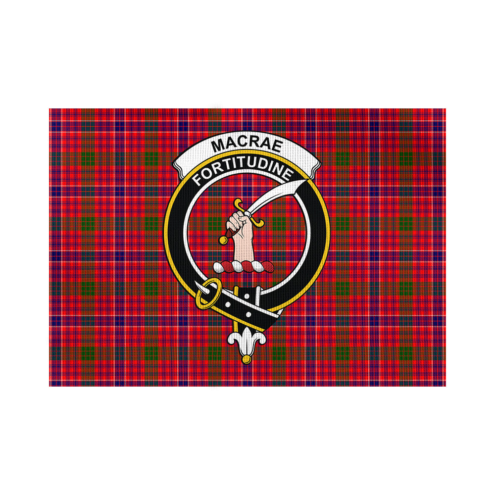 MacRae Modern Tartan Flag with Family Crest - Tartan Vibes Clothing