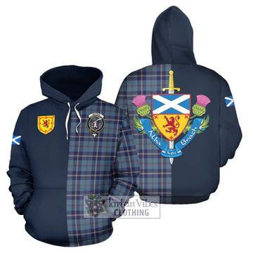 MacRae of America Tartan Hoodie Alba with Scottish Lion Royal Arm Half Style