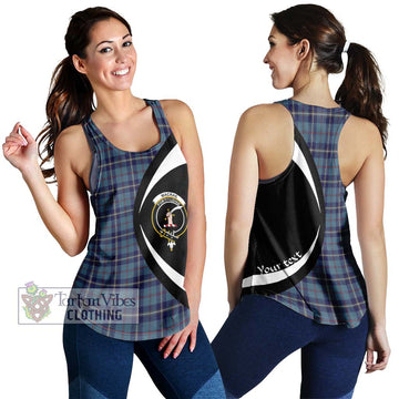 MacRae of America Tartan Women's Racerback Tanks with Family Crest Circle Style