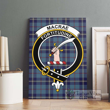 MacRae of America Tartan Canvas Print Wall Art with Family Crest