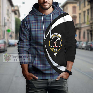 MacRae of America Tartan Hoodie with Family Crest Circle Style