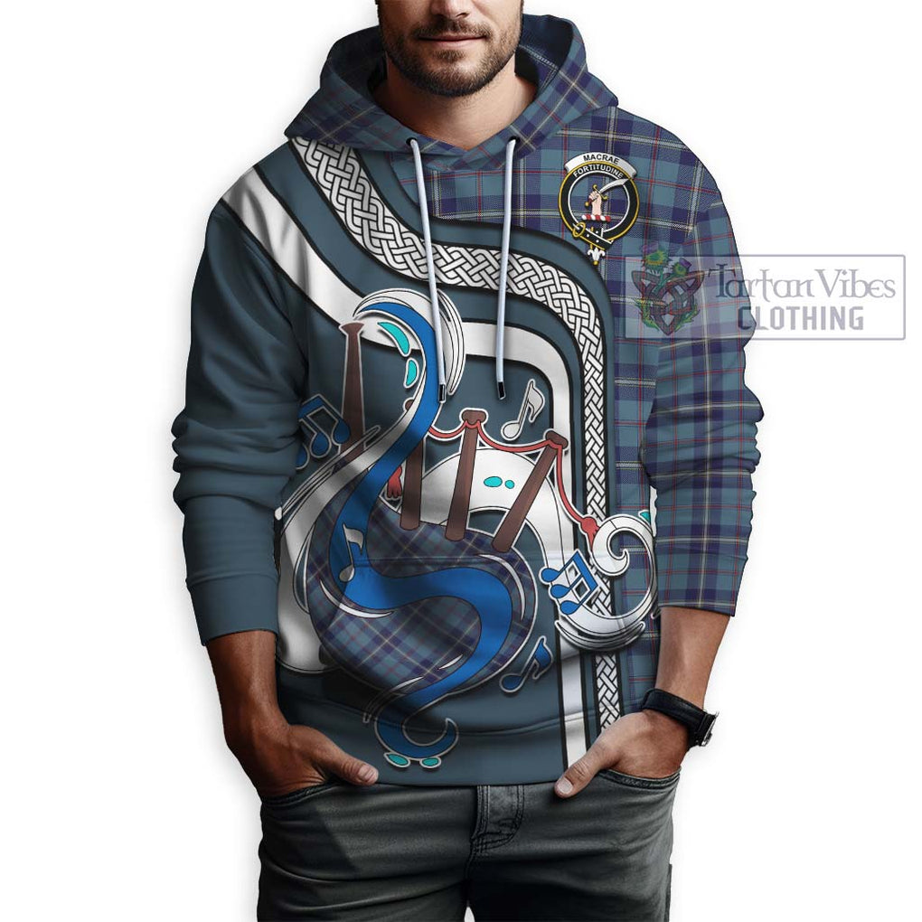 MacRae of America Tartan Hoodie with Epic Bagpipe Style Zip Hoodie - Tartanvibesclothing Shop