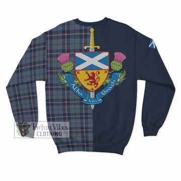 MacRae of America Tartan Sweatshirt Alba with Scottish Lion Royal Arm Half Style