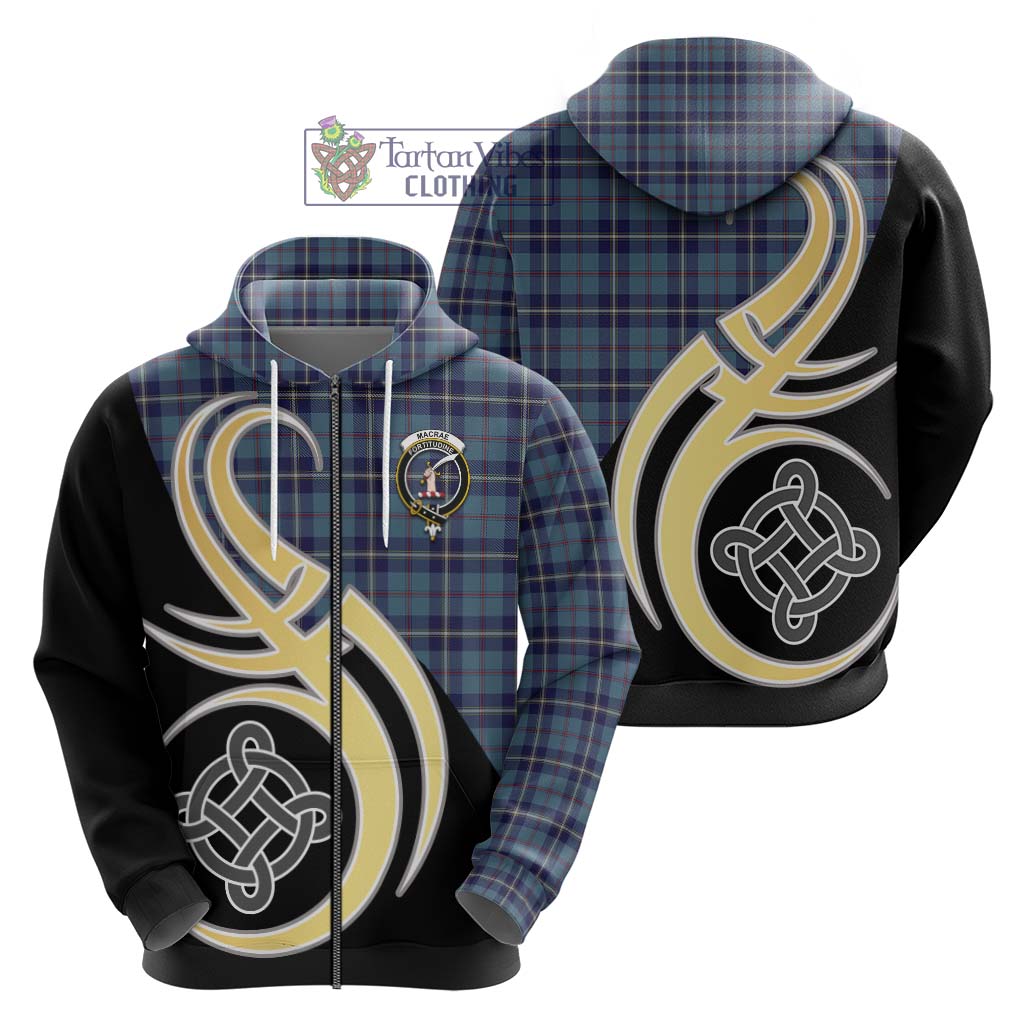 MacRae of America Tartan Hoodie with Family Crest and Celtic Symbol Style - Tartan Vibes Clothing