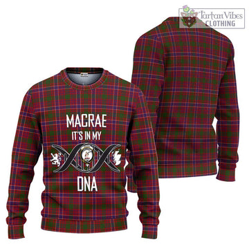 MacRae Red Tartan Ugly Sweater with Family Crest DNA In Me Style