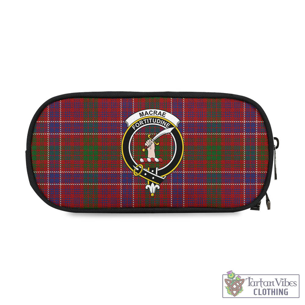 Tartan Vibes Clothing MacRae Red Tartan Pen and Pencil Case with Family Crest