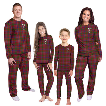 MacRae Red Tartan Pajamas Family Set with Family Crest