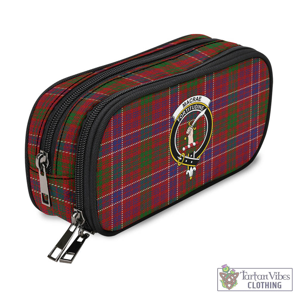 Tartan Vibes Clothing MacRae Red Tartan Pen and Pencil Case with Family Crest