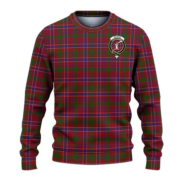 MacRae Red Tartan Ugly Sweater with Family Crest