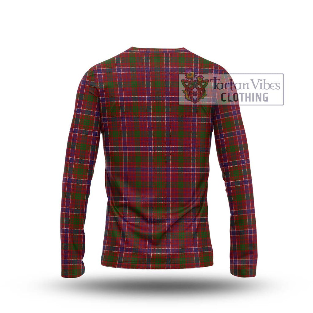 MacRae Red Tartan Long Sleeve T-Shirt with Family Crest DNA In Me Style - Tartanvibesclothing Shop