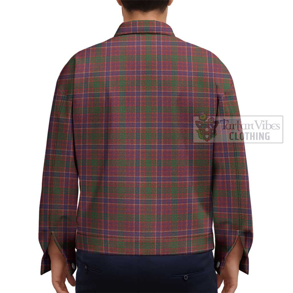 MacRae Red Tartan Unisex Lapel Cotton Jacket - Tartan Vibes Clothing