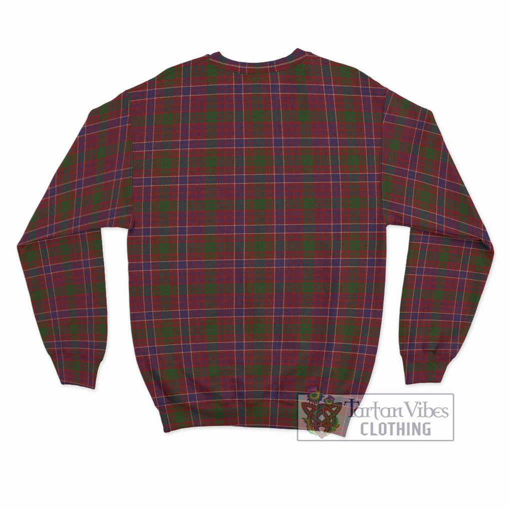 MacRae Red Tartan Sweatshirt with Family Crest DNA In Me Style - Tartanvibesclothing Shop