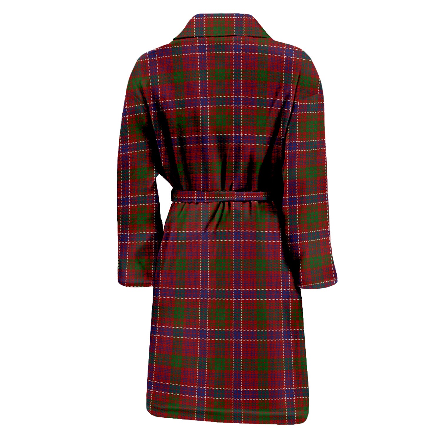 MacRae Red Tartan Bathrobe with Family Crest - Tartan Vibes Clothing