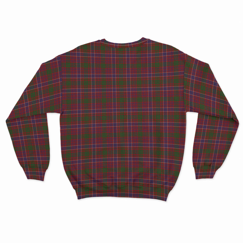 MacRae Red Tartan Sweatshirt with Family Crest - Tartan Vibes Clothing