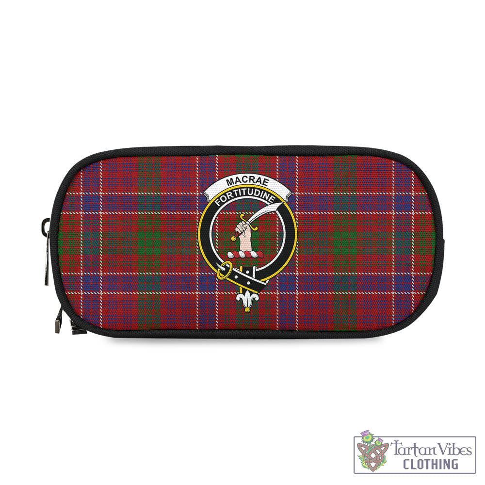 Tartan Vibes Clothing MacRae Red Tartan Pen and Pencil Case with Family Crest