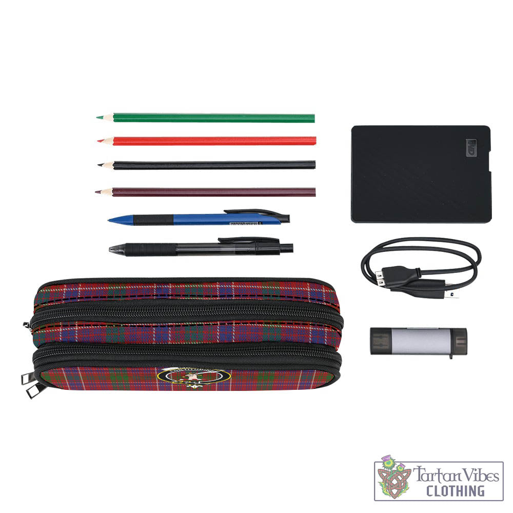 Tartan Vibes Clothing MacRae Red Tartan Pen and Pencil Case with Family Crest