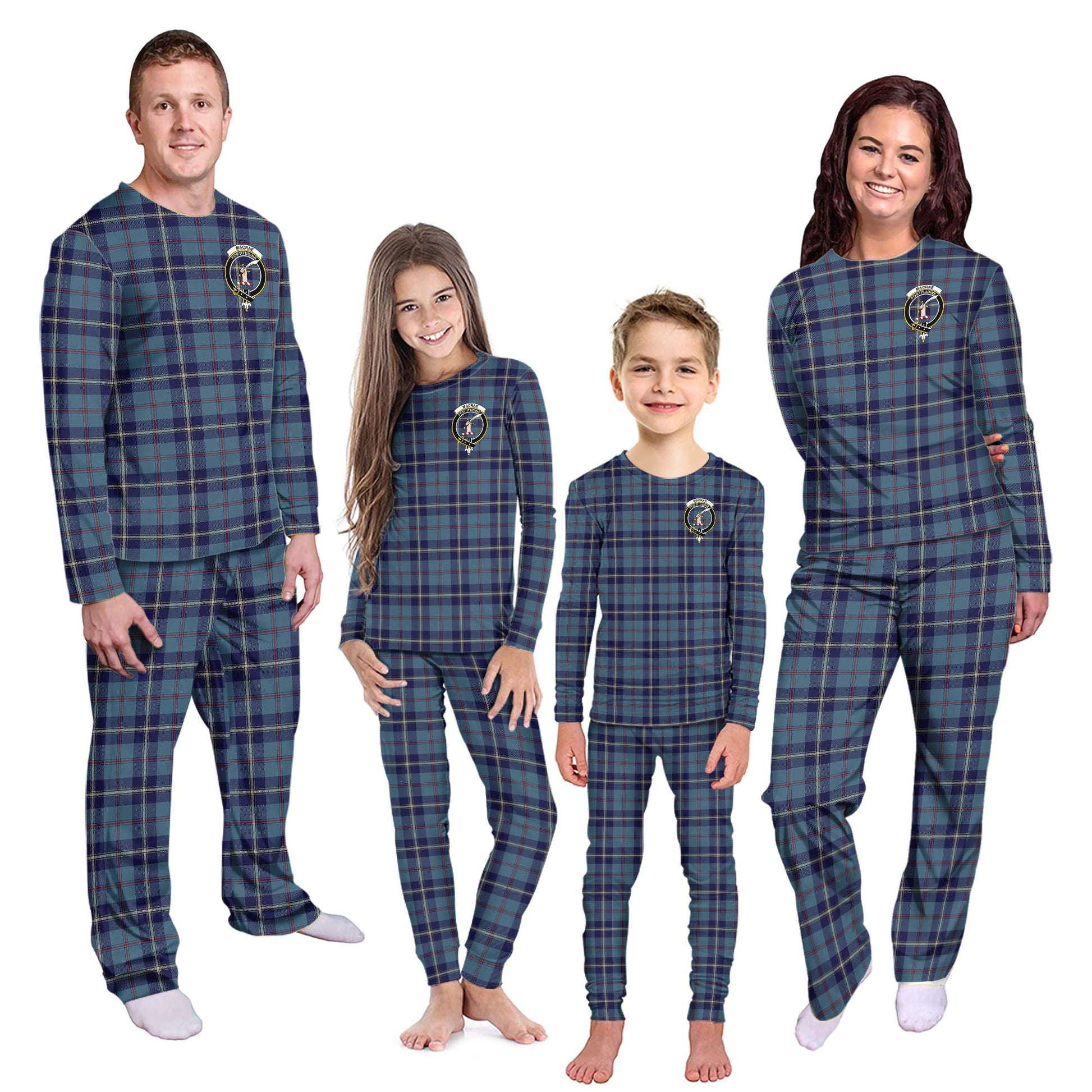 MacRaes of America Tartan Pajamas Family Set with Family Crest - Tartanvibesclothing