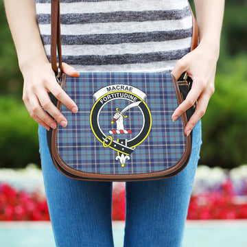 MacRae of America Tartan Saddle Bag with Family Crest