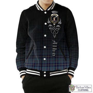 MacRae of America Tartan Baseball Jacket Featuring Alba Gu Brath Family Crest Celtic Inspired