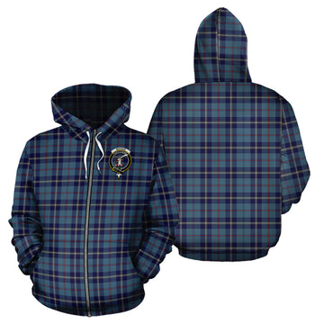 MacRae of America Tartan Hoodie with Family Crest