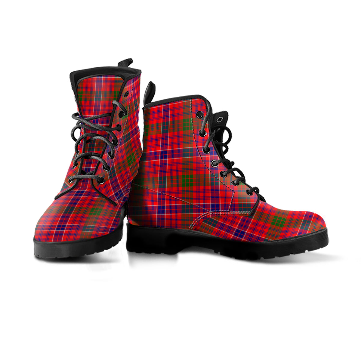MacRow Tartan Leather Boots Men' Boots - Tartan Vibes Clothing