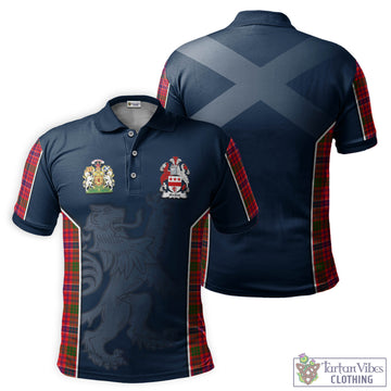 MacRow Tartan Men's Polo Shirt with Family Crest and Lion Rampant Vibes Sport Style