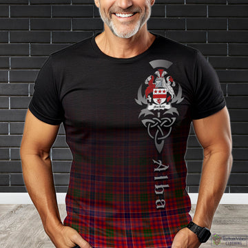 MacRow Tartan T-Shirt Featuring Alba Gu Brath Family Crest Celtic Inspired