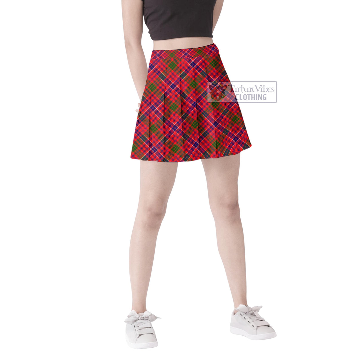 MacRow Tartan Women's Plated Mini Skirt Cross Style Female - Tartan Vibes Clothing
