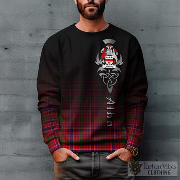 MacRow Tartan Sweatshirt Featuring Alba Gu Brath Family Crest Celtic Inspired