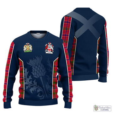 MacRow Tartan Knitted Sweatshirt with Family Crest and Scottish Thistle Vibes Sport Style