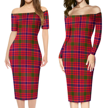 MacRow Tartan Off Shoulder Lady Dress