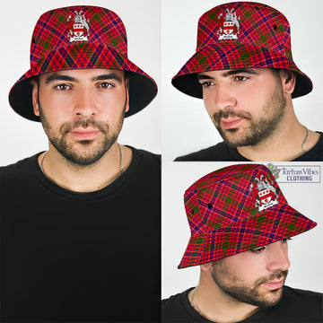 MacRow Tartan Bucket Hat with Family Crest