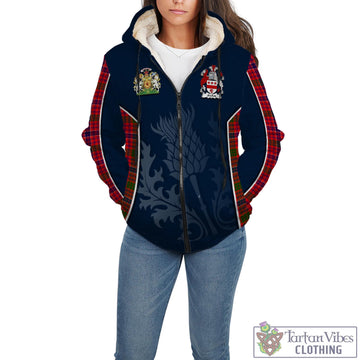 MacRow Tartan Sherpa Hoodie with Family Crest and Scottish Thistle Vibes Sport Style