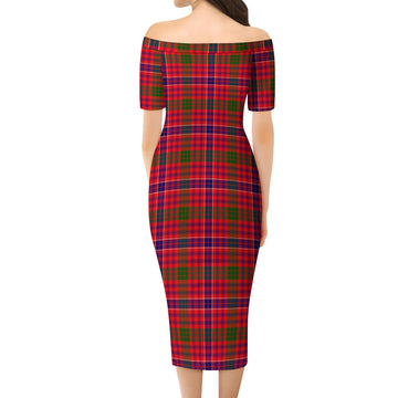 MacRow Tartan Off Shoulder Lady Dress