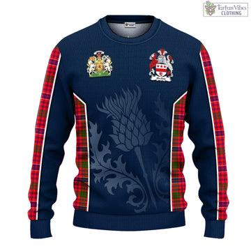 MacRow Tartan Knitted Sweatshirt with Family Crest and Scottish Thistle Vibes Sport Style