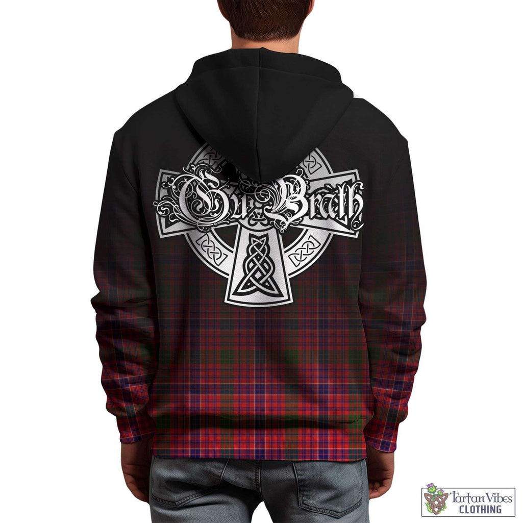 Tartan Vibes Clothing MacRow Tartan Hoodie Featuring Alba Gu Brath Family Crest Celtic Inspired