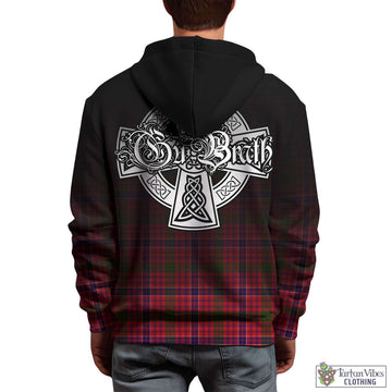 MacRow Tartan Hoodie Featuring Alba Gu Brath Family Crest Celtic Inspired