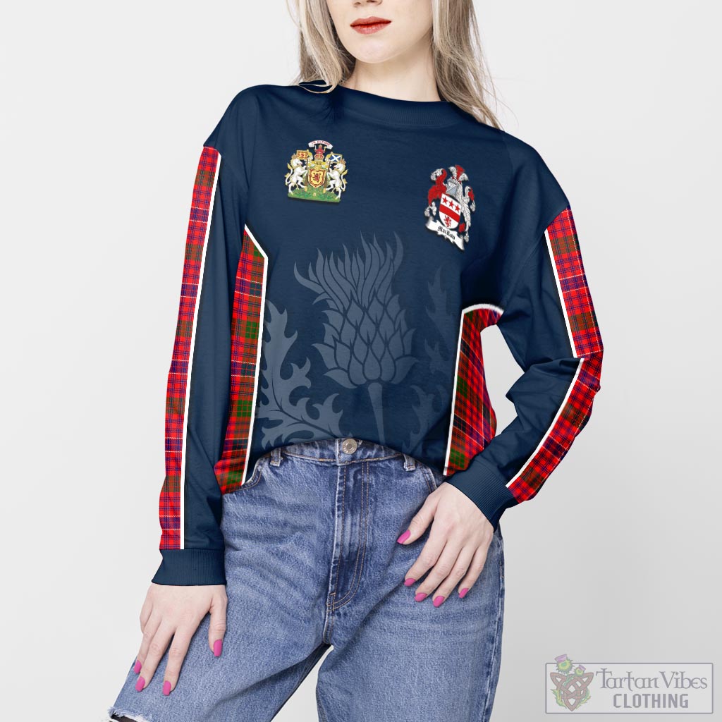 Tartan Vibes Clothing MacRow Tartan Sweatshirt with Family Crest and Scottish Thistle Vibes Sport Style