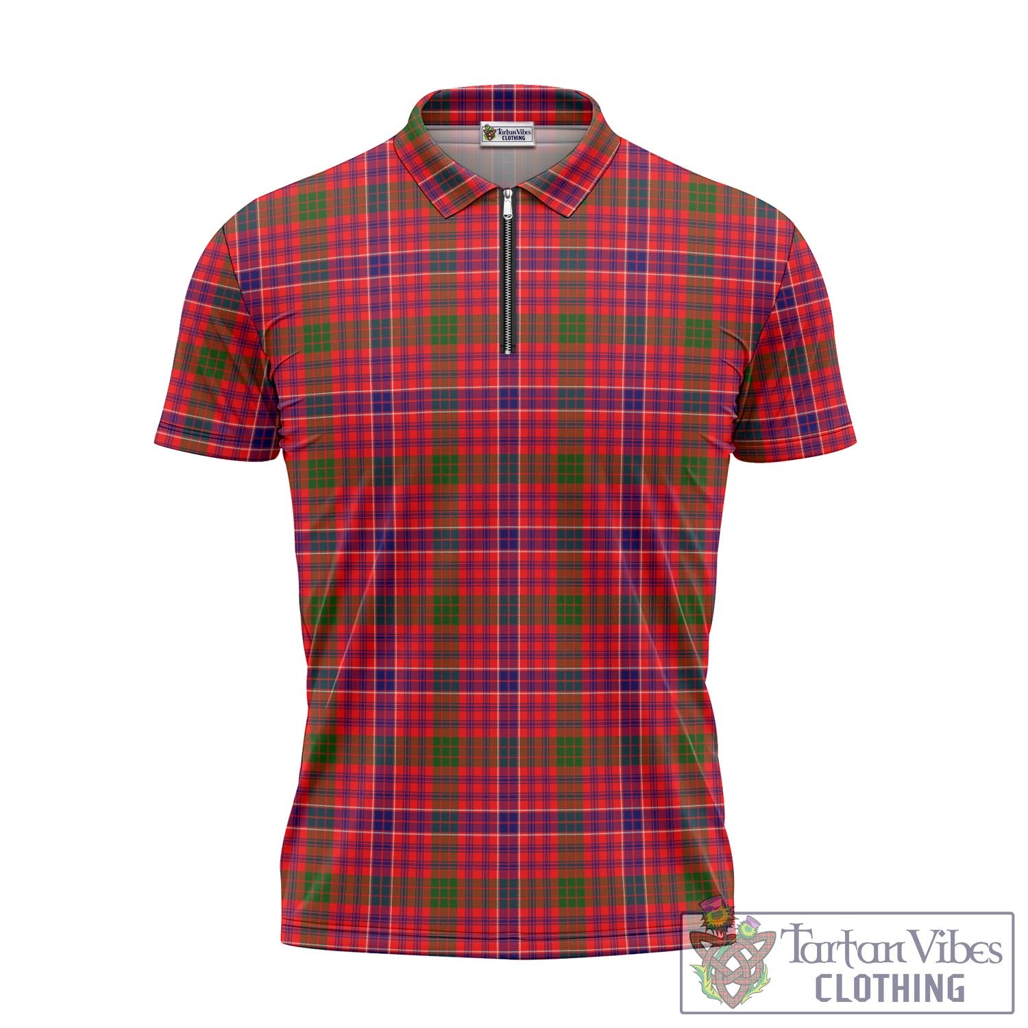 MacRow Tartan Zipper Polo Shirt - Tartan Vibes Clothing