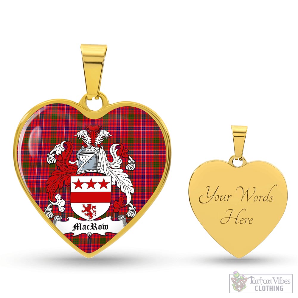 Tartan Vibes Clothing MacRow Tartan Heart Necklace with Family Crest