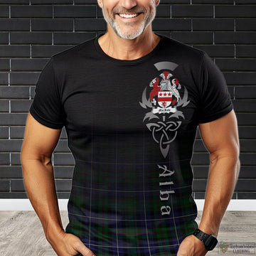 MacRow Hunting Tartan T-Shirt Featuring Alba Gu Brath Family Crest Celtic Inspired