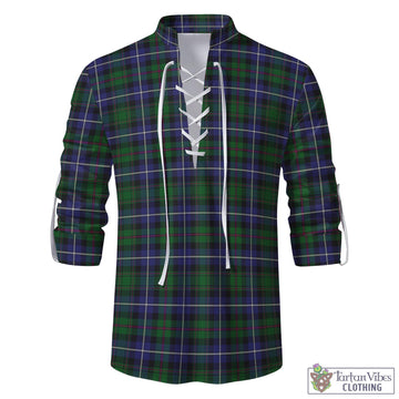 MacRow Hunting Tartan Men's Scottish Traditional Jacobite Ghillie Kilt Shirt