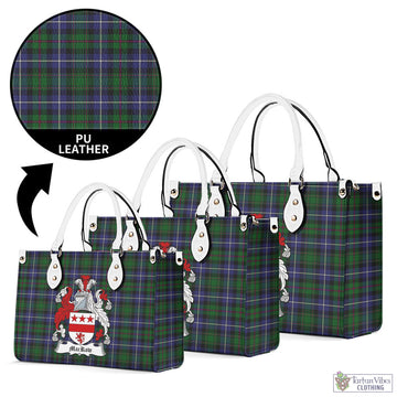 MacRow Hunting Tartan Luxury Leather Handbags with Family Crest