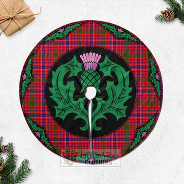 MacRow (McRow) Tartan Christmas Tree Skirt Scottish Thistle Style Casual Tree Skirts - Tartan Vibes Clothing