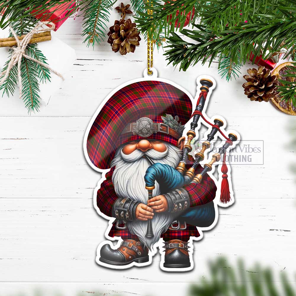 MacRow (McRow) Tartan Bagpiper Gnome Christmas Ornament - Tartan Vibes Clothing