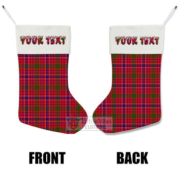 MacRow (McRow) Tartan Christmas Stocking with Personalized Text