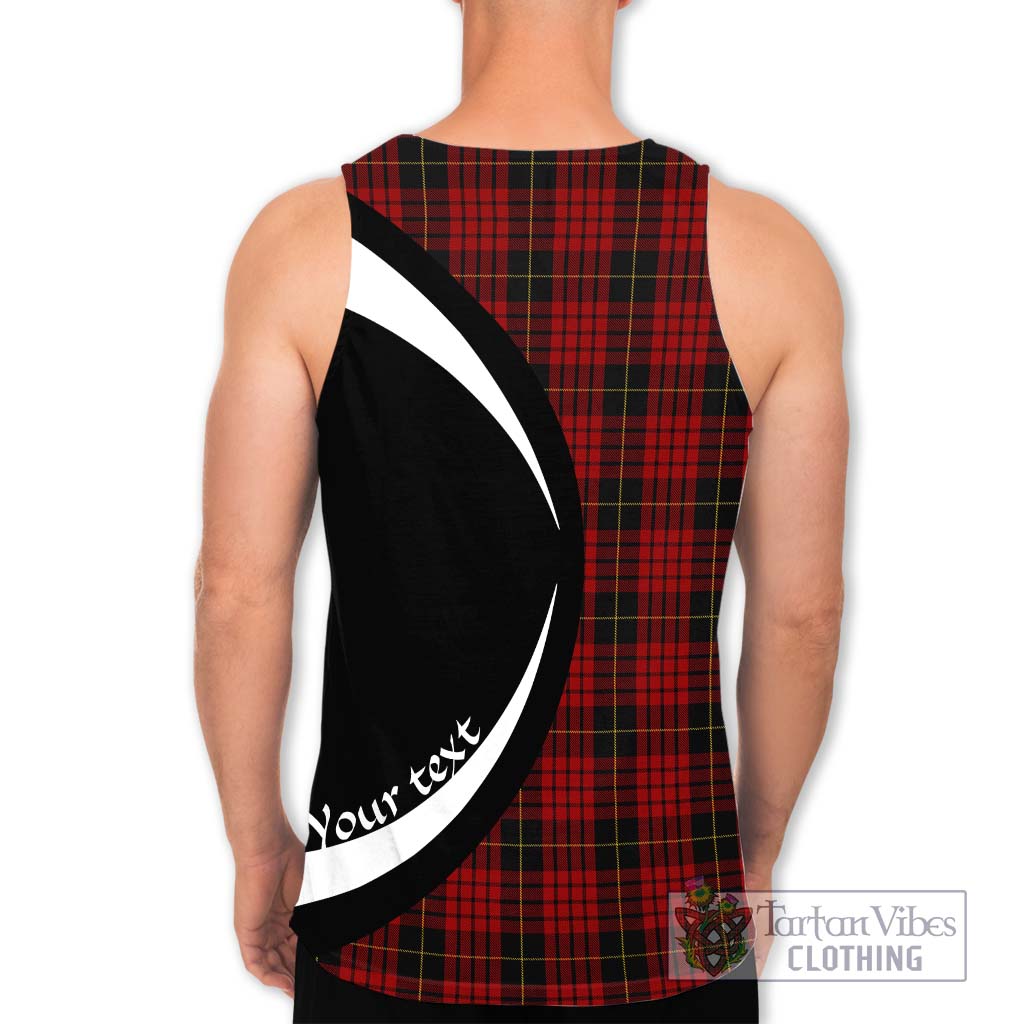 MacSwan Tartan Men's Tank Top with Family Crest Circle Style - Tartan Vibes Clothing