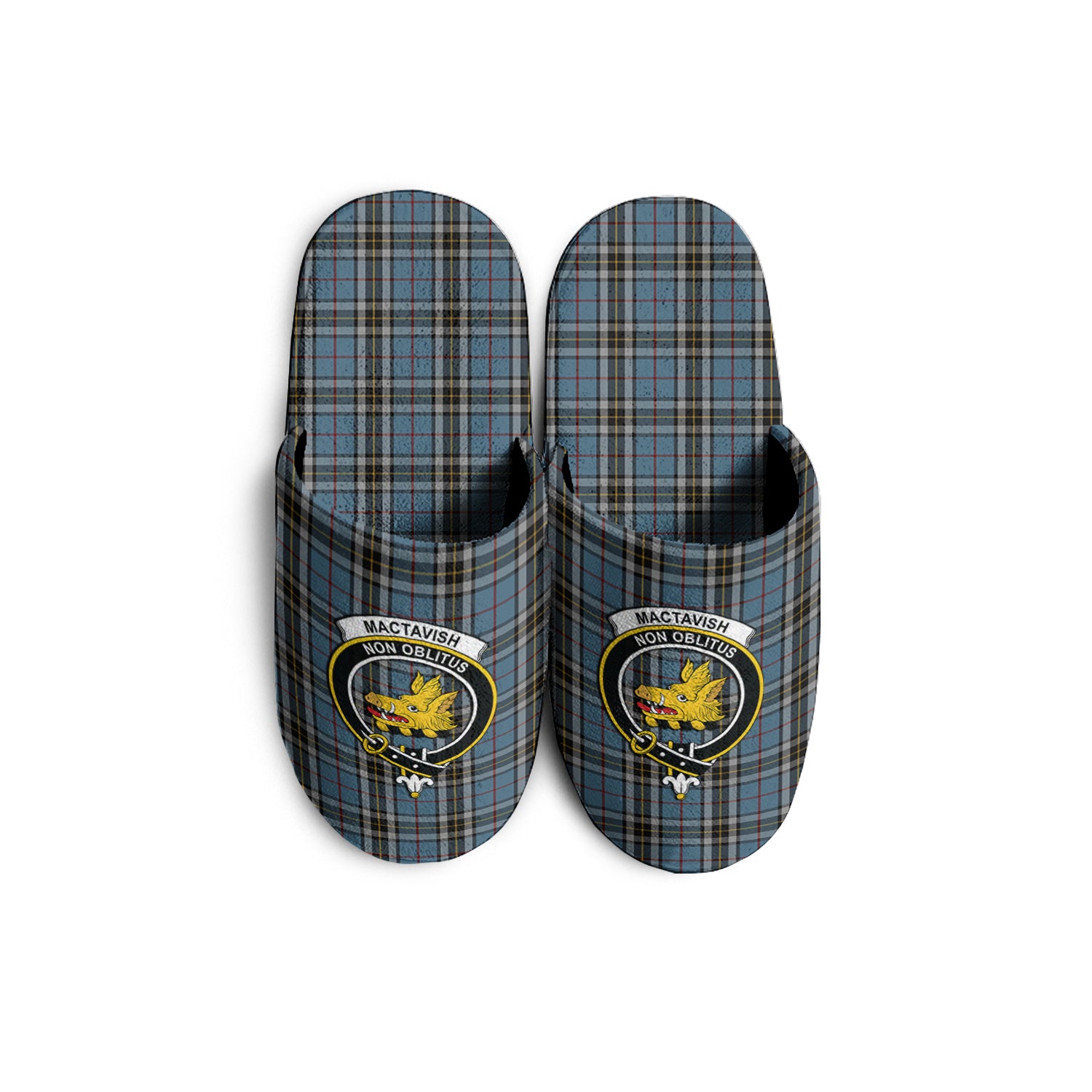 MacTavish Dress Tartan Home Slippers with Family Crest - Tartanvibesclothing