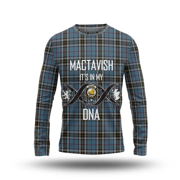 MacTavish Dress Tartan Long Sleeve T-Shirt with Family Crest DNA In Me Style