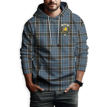 MacTavish Dress Tartan Hoodie with Family Crest